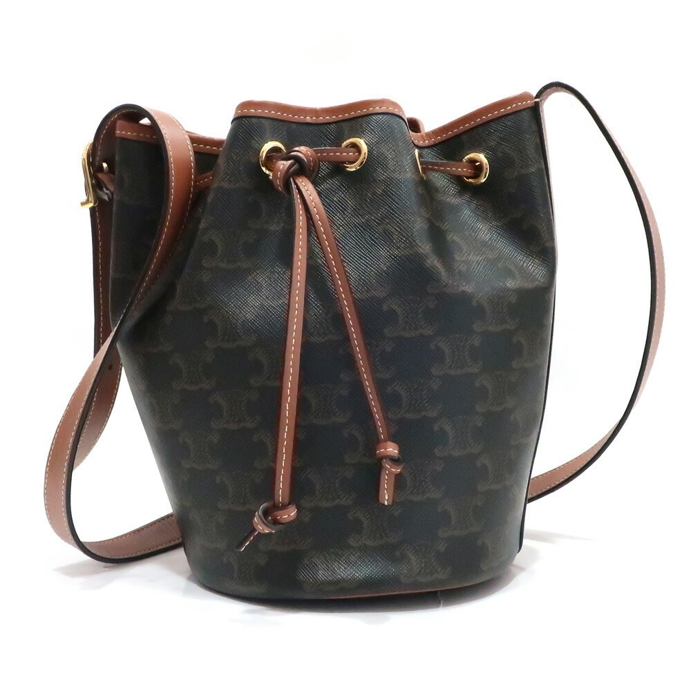 Celine Small Drawstring Bag Shoulder Triomphe Cal… - image 3